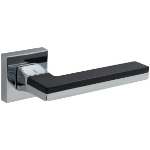 Ручка раздельная для межкомнатной двери «Bravo Z-999» МатЧерный/Хром