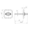 tumb 2 - Ручка поворотная BKW8x75.K.XL62 (BKW8x75 XL) BL-24 черный