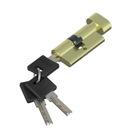 Цилиндр ключ/фиксатор Bravo AРF-60-30/30 SG МатЗолото (алюм., 3 ключа)