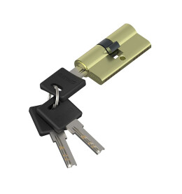 Цилиндр ключ/ключ Bravo AРK-60-30/30 SG МатЗолото (алюм., 3 ключа)