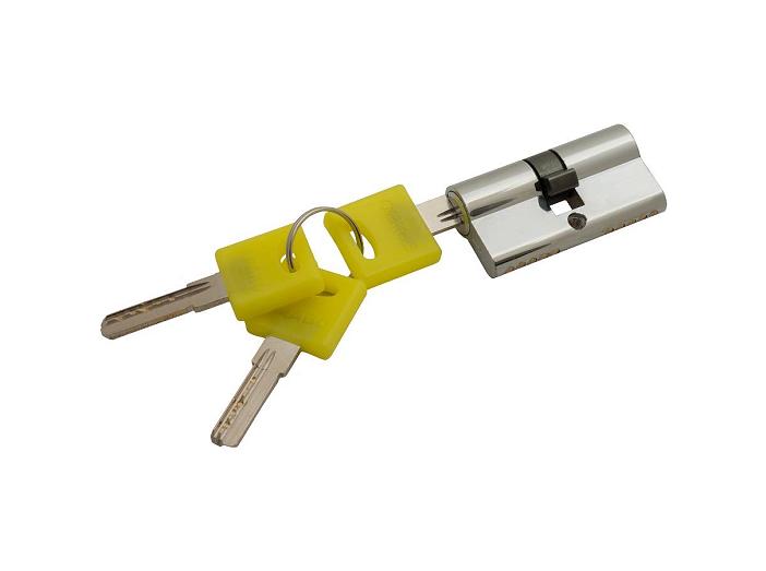 Цилиндр ключ/ключ Bravo ZK-60-30/30 C Хром (ЦАМ, 3 ключа)