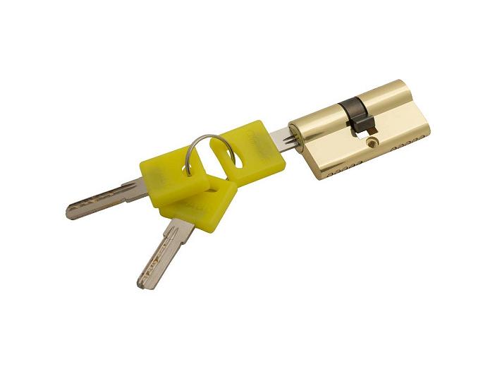 Цилиндр ключ/ключ Bravo ZK-60-30/30 G Золото (ЦАМ, 3 ключа)