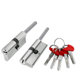 Цилиндровый механизм  D-PRO5007 Tang 80 w/k (45+10+25) CP хром 5Key  без верт.