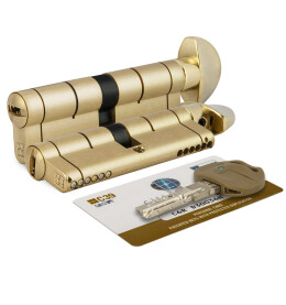 Цилиндровый механизм с вертушкой C39F464601RLC5 (92 мм/41+10+41), ЛАТУНЬ (PVD) (верт. 99.506)