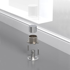 Упор дверной скрытый Stels TR Прозрачный