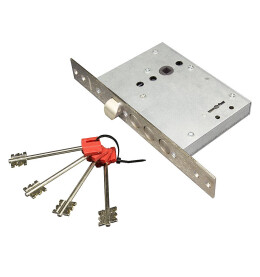 Замок для входной двери сувальдный «Border ЗВ G 9-6 Э» Хром