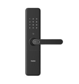 Замок врезной электронный с ручкой Kaadas S500 с отпечатком пальца, черный