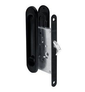 Защелка с ручками для раздвижных дверей SH.SL152.KIT011-BK (Soft LINE SL-011) BL-24 черный