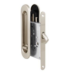 Защелка с ручками для раздвижных дверей SH.SL152.KIT011-BK (Soft LINE SL-011) SN-3 матовый никель