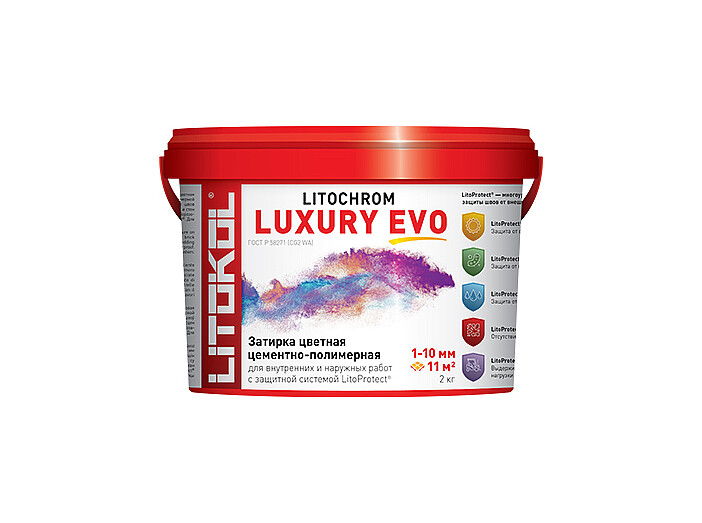 LITOCHROM LUXURY EVO LLE.115 Светло-серый 2kg ведро