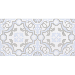 Depo Плитка настенная узор голубой 34017 25х50