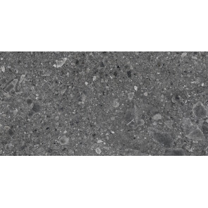 Чеппо Неро ПРО Керамогранит графитовый 60х120 матовый структурный R11/A Бархат