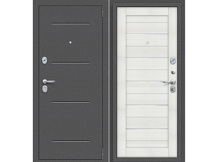 ДС Porta S-2 104/П22 Bianco Veralinga WW/Антик Серебро 205*98 Правая