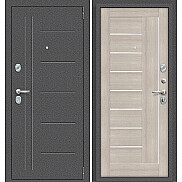 Дверь входная Porta S-2P 109/П29 Антик Серебро/Cappuccino Veralinga, 2 замка