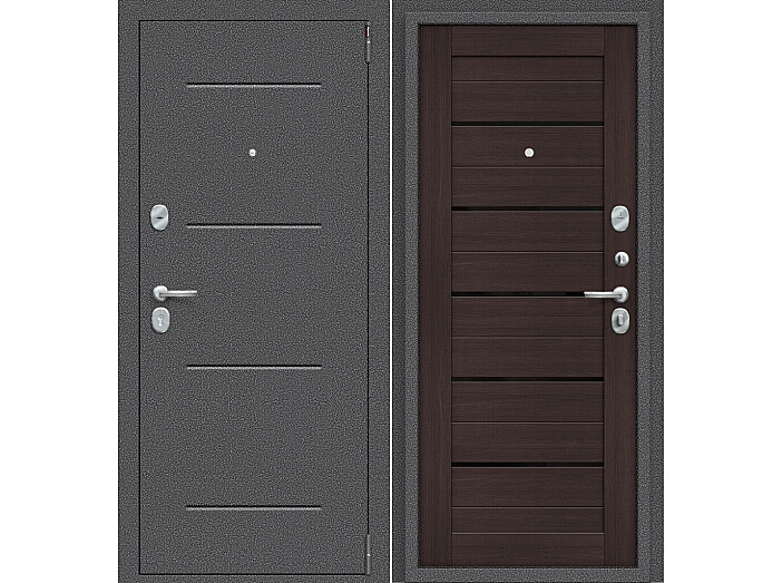 ДС Porta S-2 104/П22 Wenge Veralinga BS/Антик Серебро 205*88 Правая