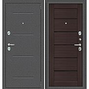 Дверь входная Porta S-2P 104/П22 Антик Серебро/Wenge Veralinga/Black Star, 2 замка