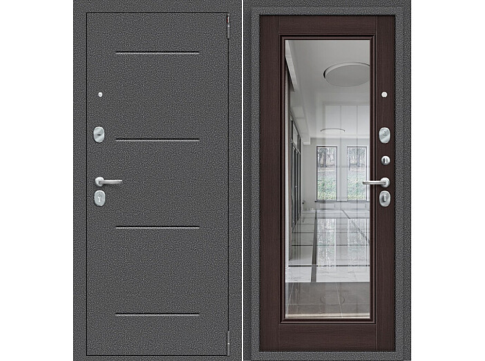 ДС Porta S-2 104/П61 Wenge Veralinga R/Антик Серебро 205*98 Левая
