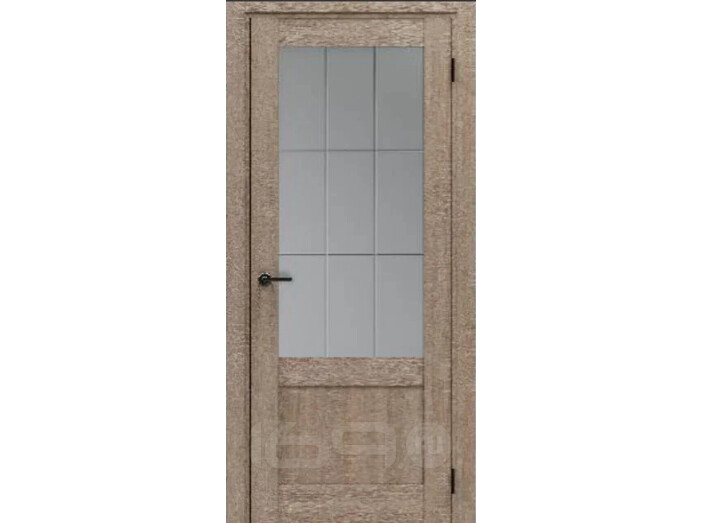 Дверь межкомнатная Порта-63 Экошпон, Light Sonoma, остекленная, царговая