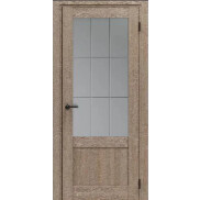 Дверь межкомнатная Порта-63 Экошпон, Light Sonoma, остекленная, царговая
