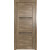 Дверь межкомнатная Future-602 ПВХ Дуб Винчестер трюфель, без декора, остекленная, лакобель чёрный, царговая