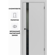 Дверь межкомнатная Порта ПТА-51 B ПЭТ, Shellac Grey, глухая, каркасно-щитовая