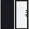 Дверь входная Граффити-32/SBlack Black Shell/White Pro, 2 замка, с ночной задвижкой