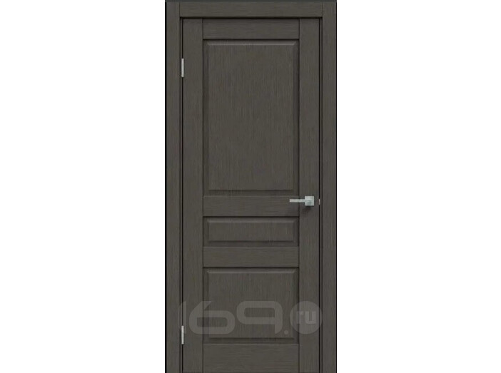 Дверь межкомнатная Бизнес класс-632 ПВХ Графит вуд, без декора, глухая, без стекла, без кромки, филенчатая