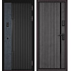 Дверь входная Сити Интегра Ай Кью ПП 401БГ/Si-7 Черный матовый/Графит/Бетон графит, 1 замок, с ночной задвижкой