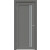 Дверь межкомнатная Concept-604 ПВХ Медиум грей, без декора, остекленная, сатинат белый, без кромки, царговая