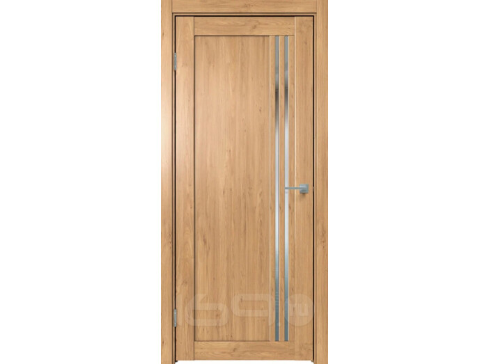 Дверь межкомнатная Future-604 ПВХ Дуб Винчестер светлый, без декора, остекленная, зеркало, царговая