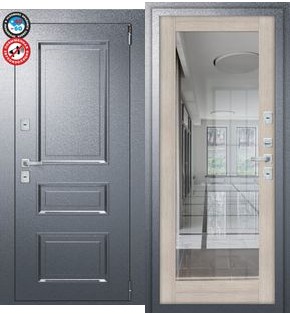 Дверь входная Porta T4 403/П15 Букле Графит/Cappuccino Veralinga, 2 замка, с ночной задвижкой