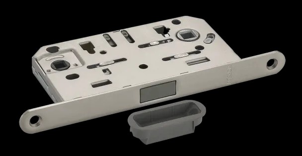 Защелка магнитная сантехническая M1895 MSN с ответной планкой, матовый сатинированный никель