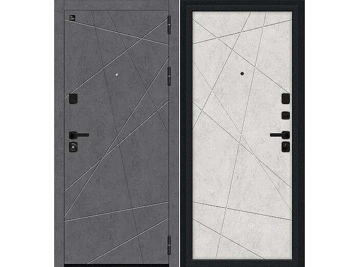 Дверь входная Граффити-5/Sblack Slate Art/Лунный камень, 2 замка