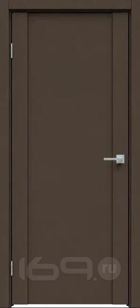 Дверь межкомнатная Бизнес класс-654 ПВХ Стипл темно-коричневый, без декора, глухая, без стекла, без кромки, царговая