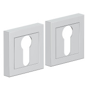 Накладка цилиндровая на квадратной розетке Bravo AS-1CL Schrome