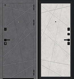 Дверь входная Граффити-5/Sblack Slate Art/Лунный камень, 2 замка, с ночной задвижкой