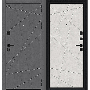 Дверь входная Граффити-5/Sblack Slate Art/Лунный камень, 2 замка, с ночной задвижкой