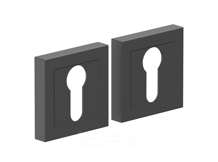 Накладка цилиндровая на квадратной розетке Bravo AS-1CL Sblack