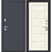 Дверь входная Porta S-3 4/Л22 Graphite Pro/Nordic Oak, 2 замка, с ночной задвижкой