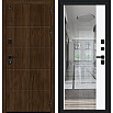 Дверь входная Глори/Sblack Pecan/White Shell, 2 замка