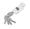 Цилиндр ключ/фиксатор Bravo FZZ-6.3S 56(28/28) SWhite (алюм., 3 ключа)