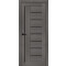 Дверь межкомнатная Браво-29 Экошпон, Grey Melinga, остекленная, black shine, царговая