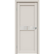 Дверь межкомнатная Concept-601 ПВХ, Лайт грей, остекленная, зеркало, царговая