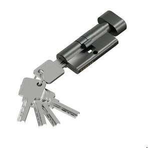Цилиндр ключ/фиксатор Bravo FZZ-6.3S 56(28/28) SGraphite (алюм., 3 ключа)