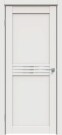 Дверь межкомнатная Concept-601 ПВХ Белоснежно матовый, без декора, остекленная, зеркало, царговая