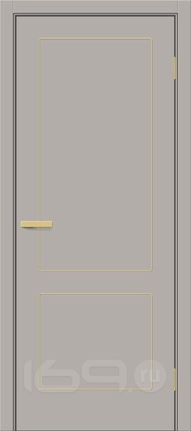 Дверь межкомнатная Браво-0.32Р.П (SG:P3) ПЭТ Grey Silk, глухая, без стекла, каркасно-щитовая