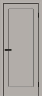 Дверь межкомнатная Браво-0.30Р.П ПЭТ Grey Silk, глухая, без стекла, каркасно-щитовая