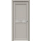 Дверь межкомнатная Concept-601 ПВХ Шелл грей, без декора, остекленная, зеркало, царговая
