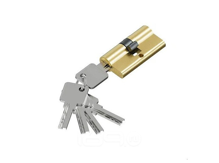 Цилиндр ключ/ключ Bravo KZZ-6.3S 56(28/28) SGold (алюм., 3 ключа)