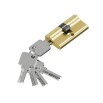 Цилиндр ключ/ключ Bravo KZZ-6.3S 56(28/28) SGold (алюм., 3 ключа)